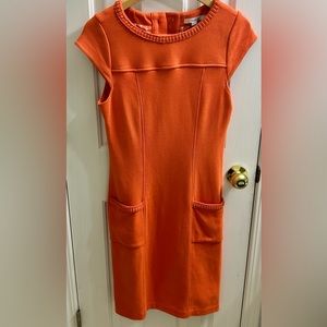 Boden Orange Retro Knit Dress | 8